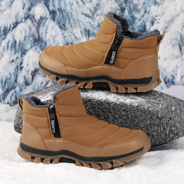 Men Warm Cotton Shoes Snow Boots Hiking Outdoor Non-slip & Waterproof Winter Shoes