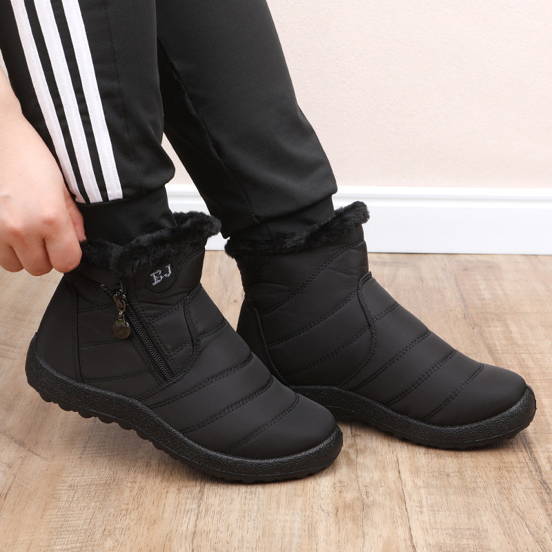 Bottes d'hiver pour femmes imperméables Bottes de neige recouvertes de chauves