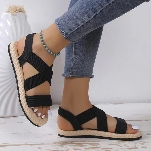 kaegreel elastic band sandals 31561 black