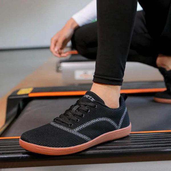 Nuevos zapatos de los pies anchos zapatos descalzos de superficie tejida volador