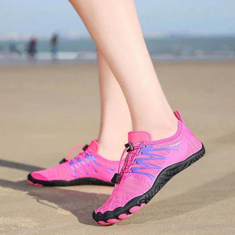 Scarpe chiare a piedi nudi rapidi scarpe da acqua traspirante spiaggia, nuoto, barca, escursioni, surf, scarpe da passeggio