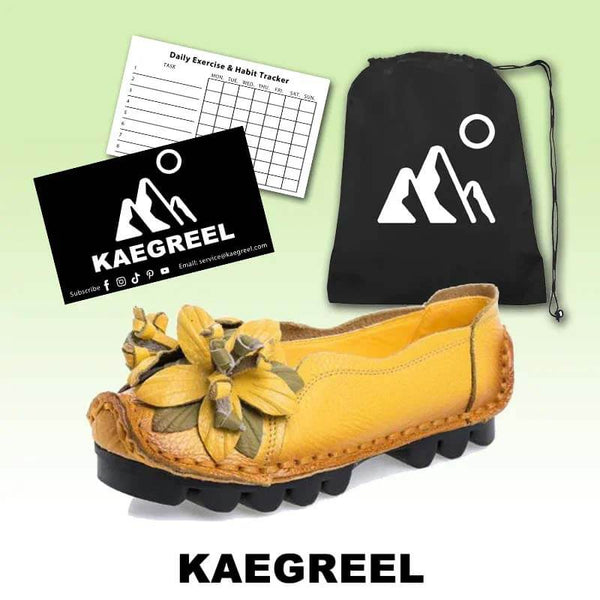 Zapatos de cuero de grano para mujer Mocasines planos