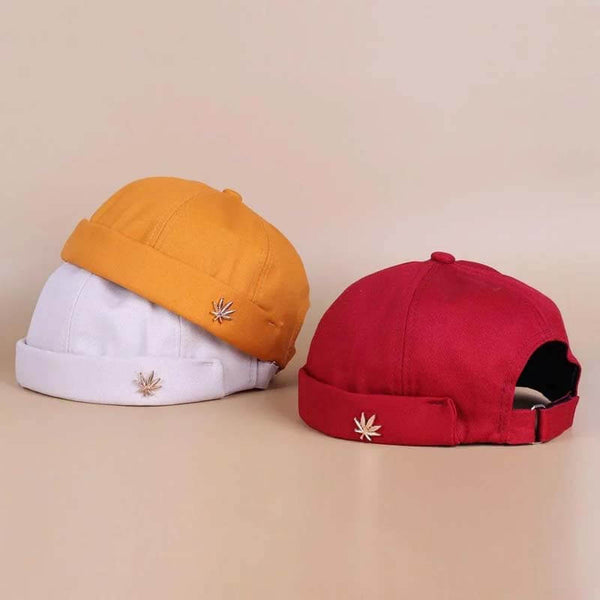 Hombres y mujeres sombreros sin bordes Color sólido Coconut Tag Tag Cráneo Caps Hip Hop tiene
