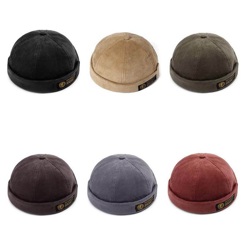Hombres y mujeres Parejas Ajustable Cordón Sólido Sombreros Sombreros Retro Cordillo Cubeta Cap