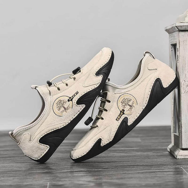 Zapatillas de cuero hechas a mano de Kaegreel para hombres Mocasines de conducción suave zapatillas de deporte