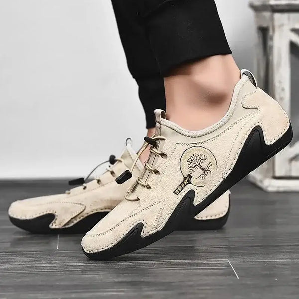 Zapatillas de cuero hechas a mano de Kaegreel para hombres Mocasines de conducción suave zapatillas de deporte