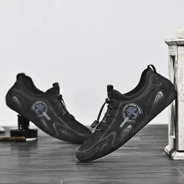 Zapatillas de cuero hechas a mano de Kaegreel para hombres Mocasines de conducción suave zapatillas de deporte