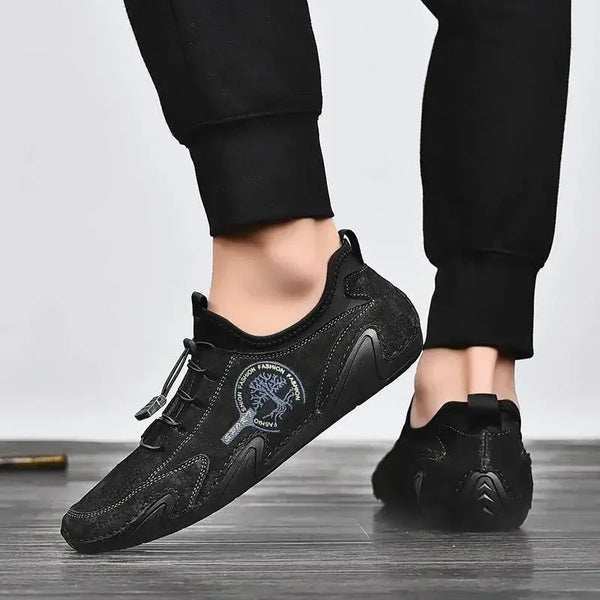Zapatillas de cuero hechas a mano de Kaegreel para hombres Mocasines de conducción suave zapatillas de deporte