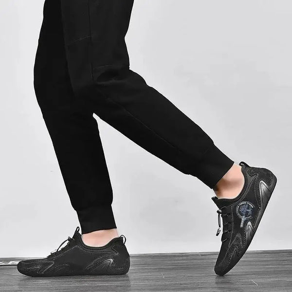 Zapatillas de cuero hechas a mano de Kaegreel para hombres Mocasines de conducción suave zapatillas de deporte