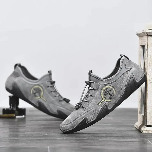 Zapatillas de cuero hechas a mano de Kaegreel para hombres Mocasines de conducción suave zapatillas de deporte