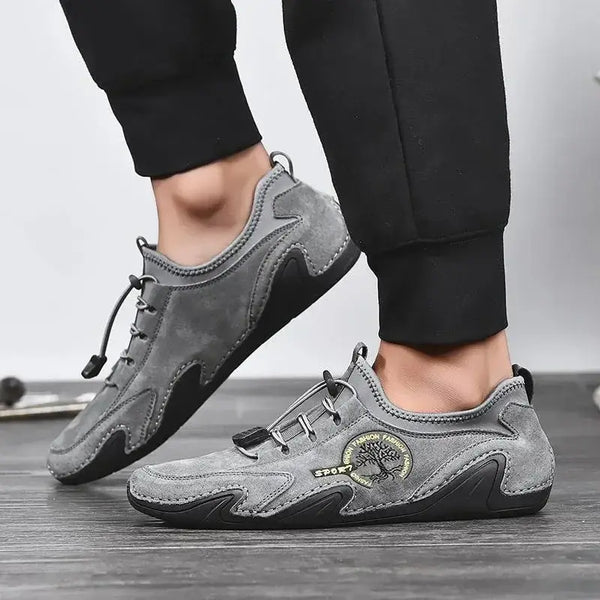 Zapatillas de cuero hechas a mano de Kaegreel para hombres Mocasines de conducción suave zapatillas de deporte
