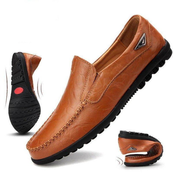 Kaegreel de cuero para hombres sin deslizamiento de mocasines suaves zapatos de conducción de mocasines