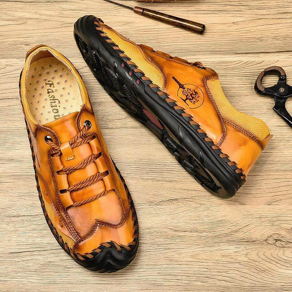 Negocio masculino zapato de cuero hecho a mano de alta calidad