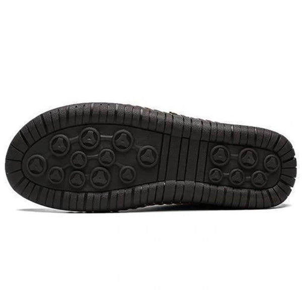Kaegreel Hombre Costura a mano Vintage Microfibra Cuero de Cuero UP Cómoda Botas de tobillo suave