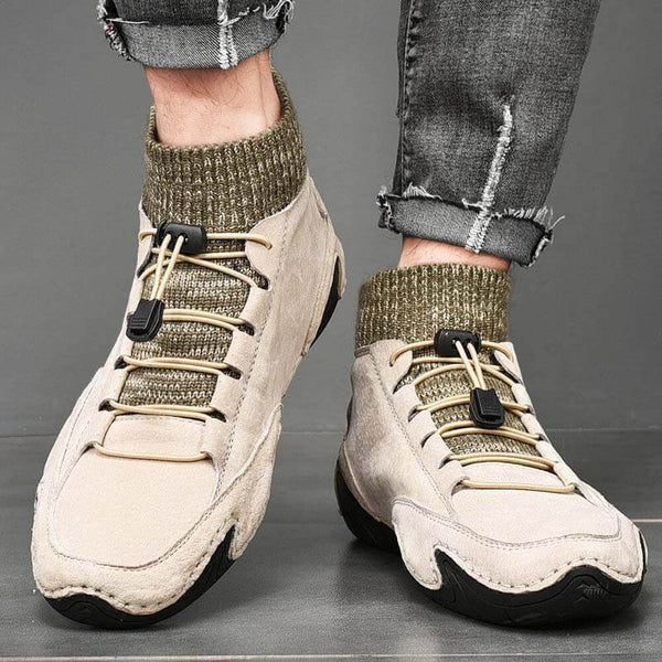 Botas de tobillo suaves de cuero hechas a mano de Kaegreel para hombre