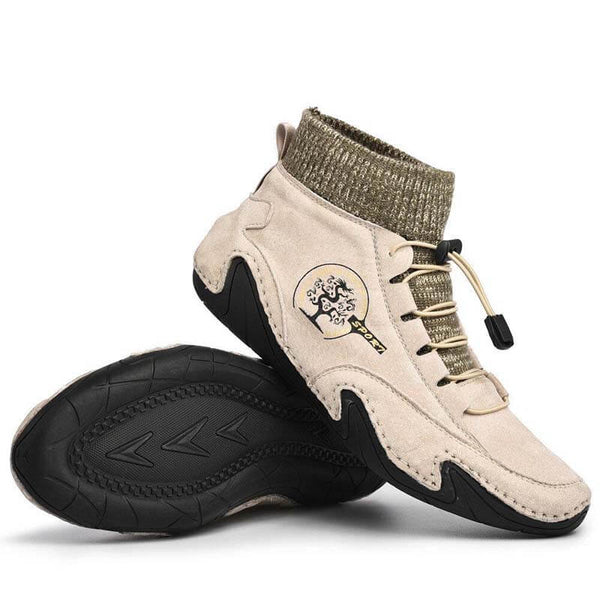 Botas de tobillo suaves de cuero hechas a mano de Kaegreel para hombre