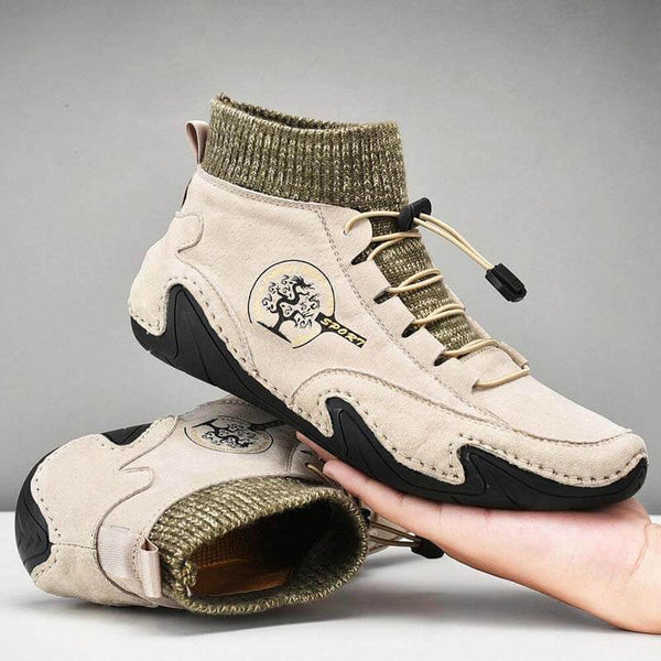 Botas de tobillo suaves de cuero hechas a mano de Kaegreel para hombre