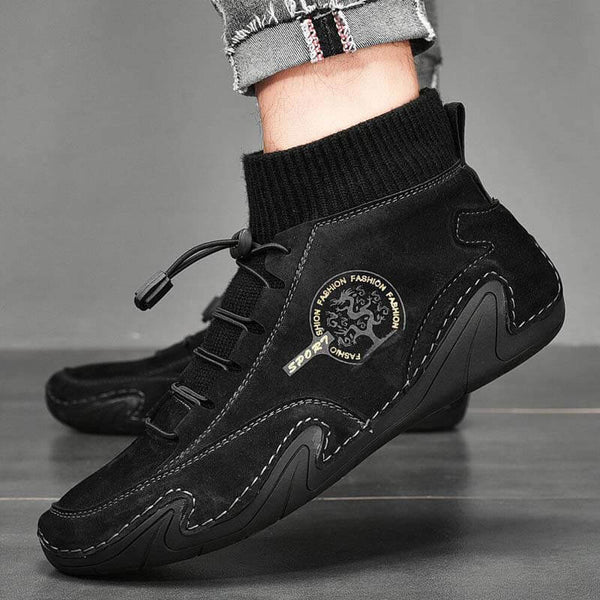 Botas de tobillo suaves de cuero hechas a mano de Kaegreel para hombre