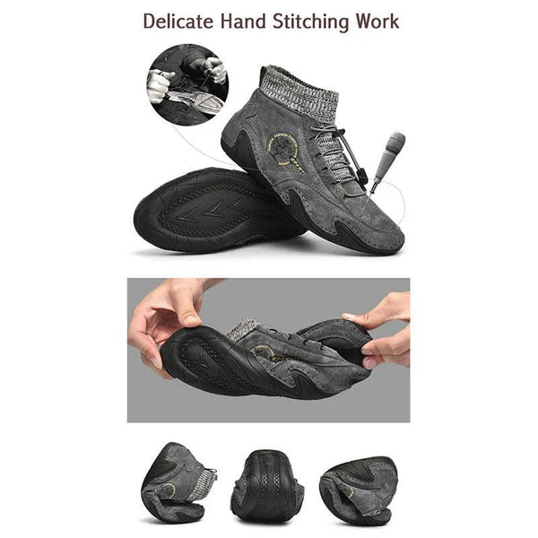Botas de tobillo suaves de cuero hechas a mano de Kaegreel para hombre