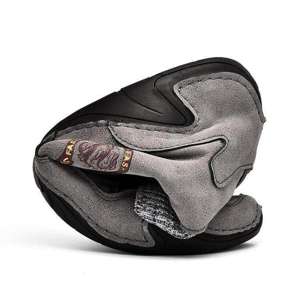 Kaegreel Hombre Cuero de Microfibra Costura Mano Cómoda Botas de Calcetines Suave
