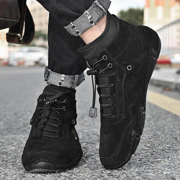 Cuero para hombres Suplete transpirable Sofle Soft Sole Cómodos Lacios elásticos de los elásticos Zapatos informales