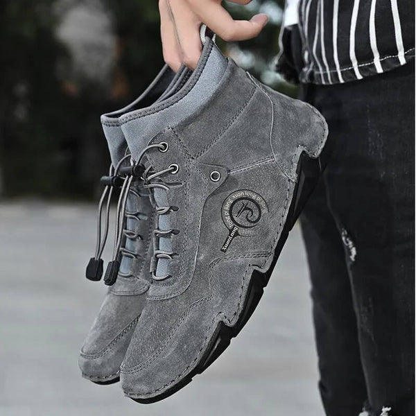 Cuero para hombres Suplete transpirable Sofle Soft Sole Cómodos Lacios elásticos de los elásticos Zapatos informales