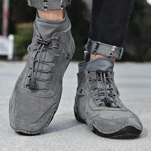 Cuero para hombres Suplete transpirable Sofle Soft Sole Cómodos Lacios elásticos de los elásticos Zapatos informales