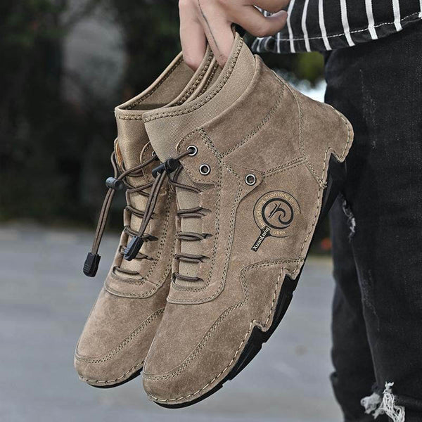 Cuero para hombres Suplete transpirable Sofle Soft Sole Cómodos Lacios elásticos de los elásticos Zapatos informales