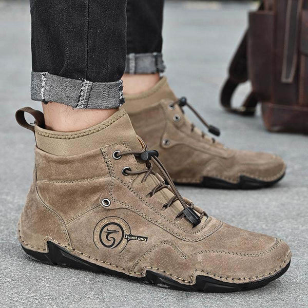 Cuero para hombres Suplete transpirable Sofle Soft Sole Cómodos Lacios elásticos de los elásticos Zapatos informales