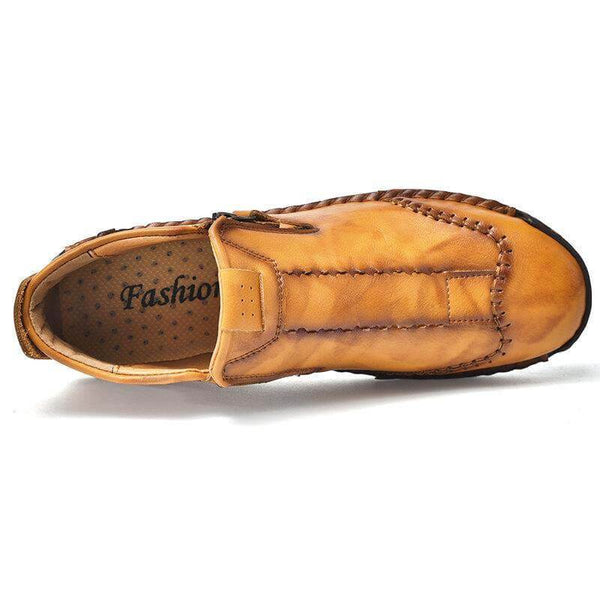 Botas de tobillo elegantes para hombres hechas a mano de cuero de microfibra con zapatos de cremallera lateral