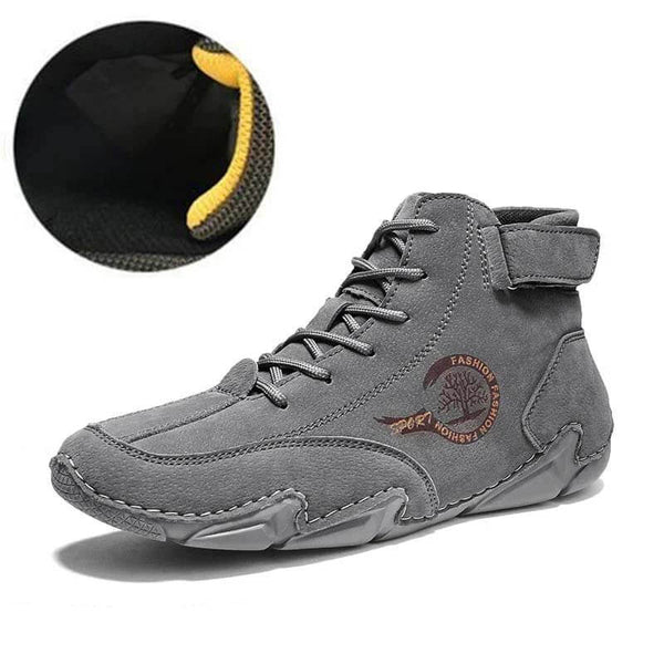 Botas para hombres de invierno de gamuza con botines de piel
