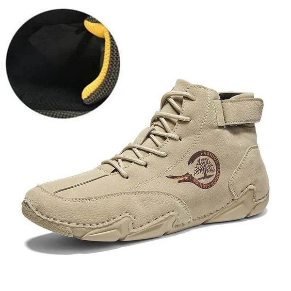 Botas para hombres de invierno de gamuza con botines de piel