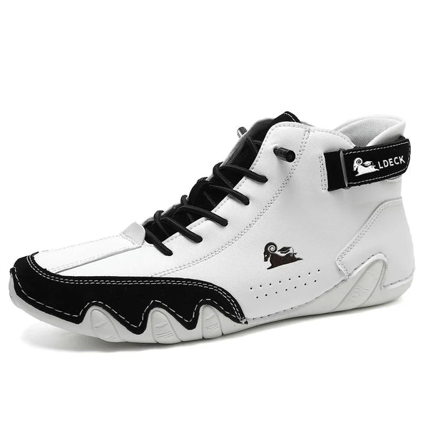 kaegreel handmade leather shoes boots 31425 white black