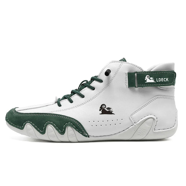 kaegreel handmade leather shoes boots 31425 white green