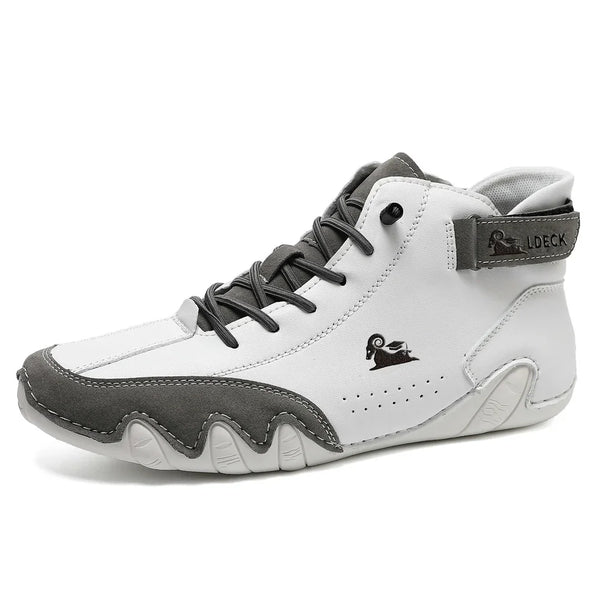 kaegreel handmade leather shoes boots 31425 white grey