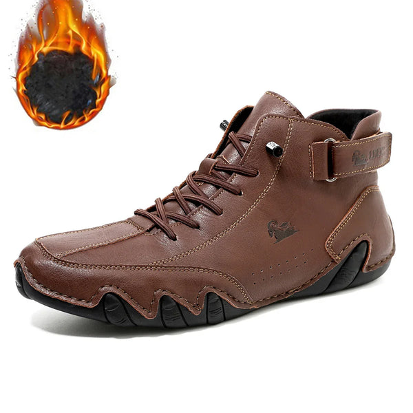 kaegreel handmade leather shoes boots 31425 wine red plush lining