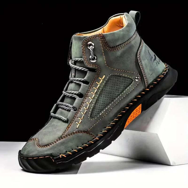Zapatillas de moda de cuero casual para hombres Botas chukka chukka mocasines hechas a mano con botas de vestir para caminar zapatillas