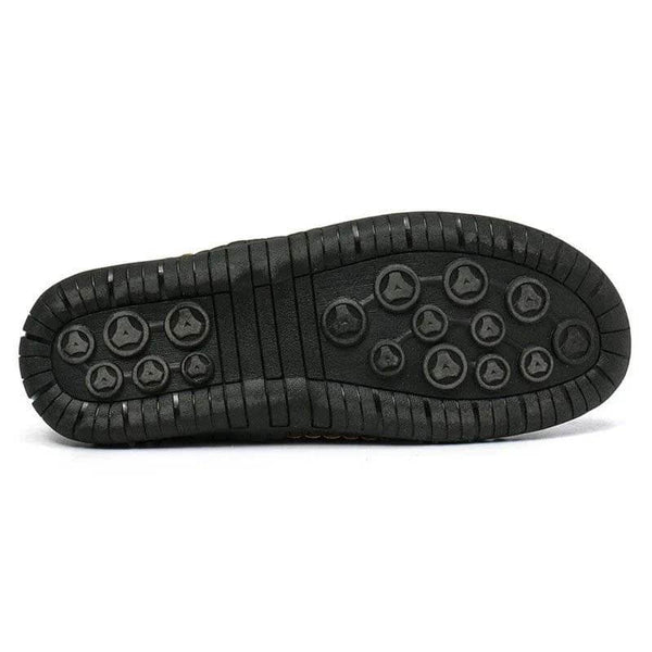 Kaegreel Hombre Costura a la mano Cuero antideslizante Side Side Zipper Botas casuales
