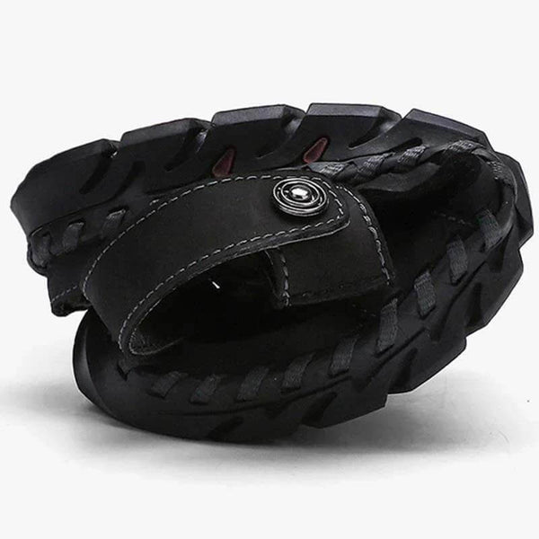 Kaegreel Hombre Puntotear Hombre Cuero No Slip Outdoor Casual Playa Sandalias