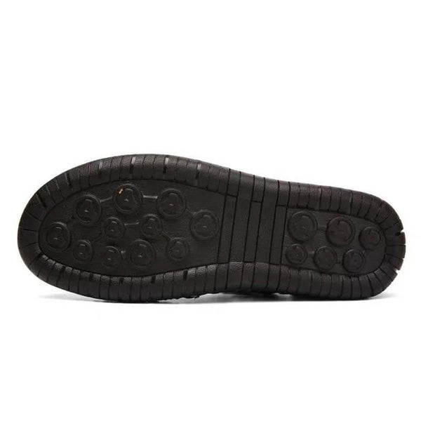 Kaegreel Hombre Mano de verano Puntotear Soft Outdoor Cerrado Toe Cuero Sandalias Sandalias Zapatillas