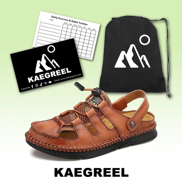 kaegreel handmade leather shoes sandals slippers 31269 brown