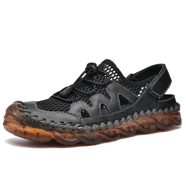 Hombres Sandalias de costura a mano Mole transpirable Soft Sole Zapatos casuales