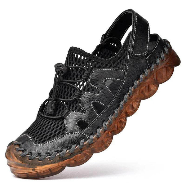 Hombres Sandalias de costura a mano Mole transpirable Soft Sole Zapatos casuales