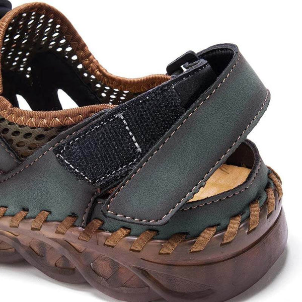 Hombres Sandalias de costura a mano Mole transpirable Soft Sole Zapatos casuales
