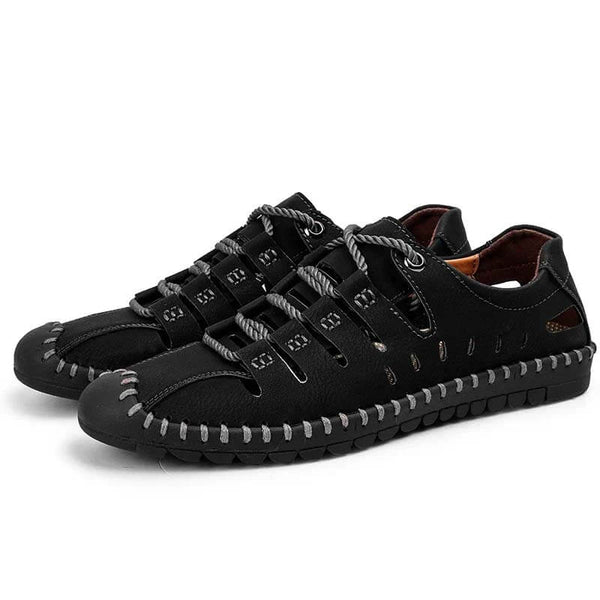 Hombres zapatos casuales sandalias hechas a mano hombres transpirables zapatos de marca de lujo mocasines de cuero de cuero mocasins