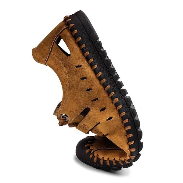 Hombres zapatos casuales sandalias hechas a mano hombres transpirables zapatos de marca de lujo mocasines de cuero de cuero mocasins