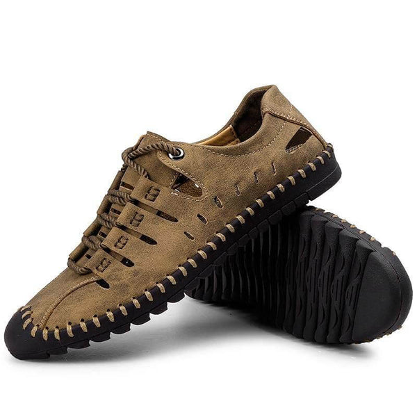 Hombres zapatos casuales sandalias hechas a mano hombres transpirables zapatos de marca de lujo mocasines de cuero de cuero mocasins