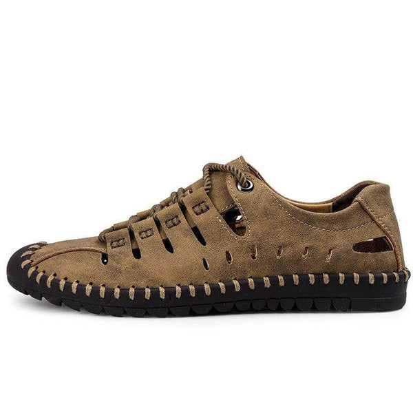 Hombres zapatos casuales sandalias hechas a mano hombres transpirables zapatos de marca de lujo mocasines de cuero de cuero mocasins