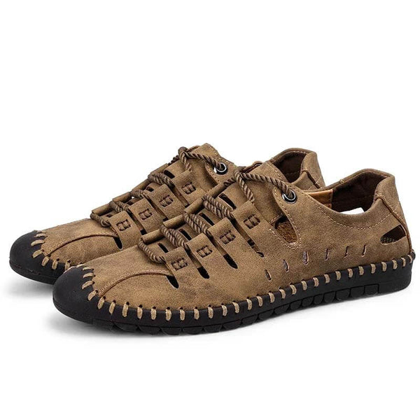 Hombres zapatos casuales sandalias hechas a mano hombres transpirables zapatos de marca de lujo mocasines de cuero de cuero mocasins