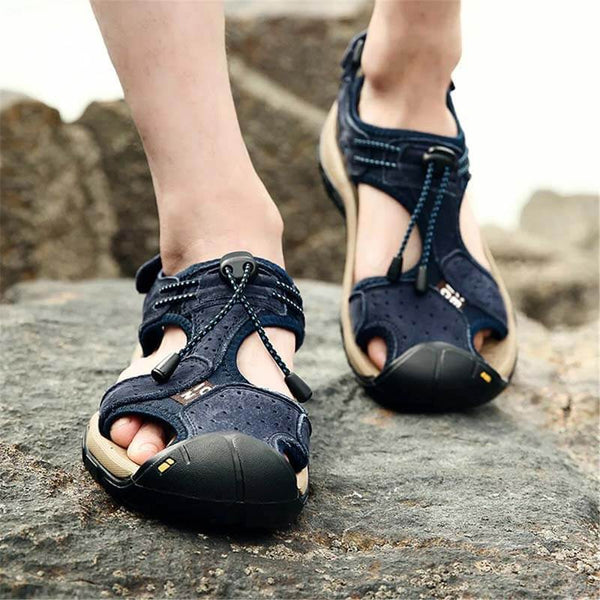 Sandalias de cuero de cuero Zapatos de senderismo